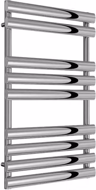 Bathroom Kingdom Arbori Chrome Designer Flat Panel Heated Towel Rail, Silver, W: 50 cm, H: 82 cm