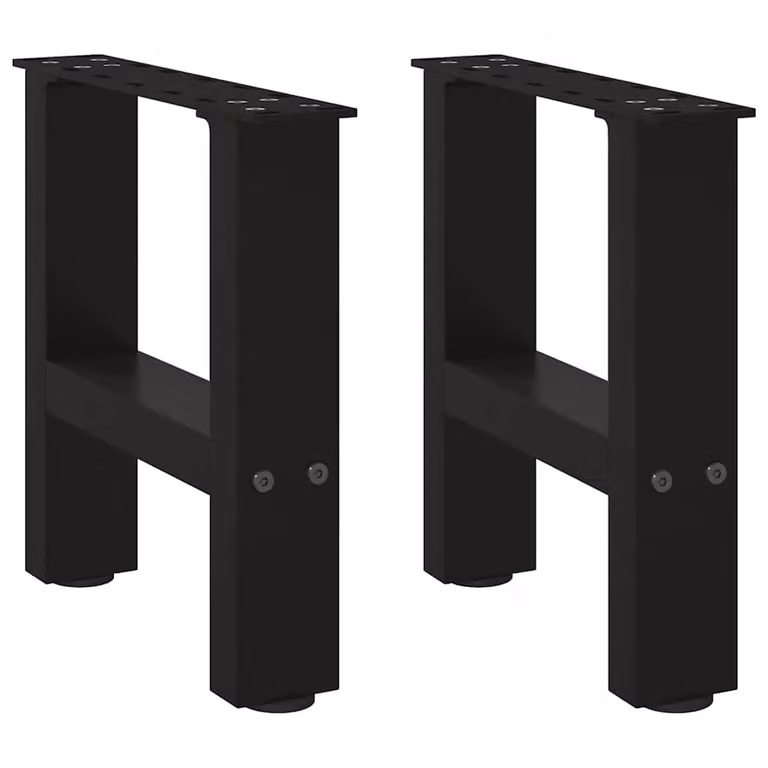 Berkfield Home Matt Black Steel Coffee Table Legs, 2 Pieces, H: 40 cm