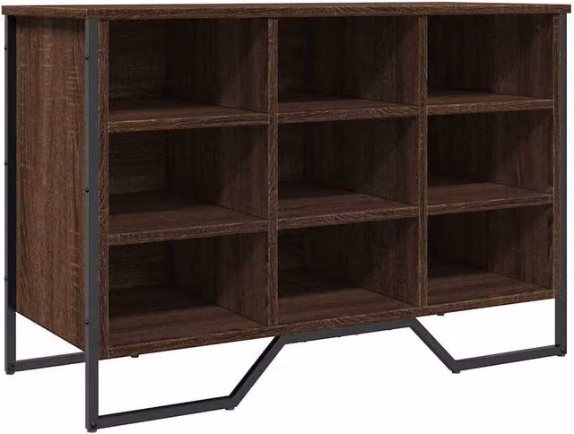 Berkfield Home Brown Oak Shoe Cabinet W/D/H: 90 x 38 x 61.5 cm