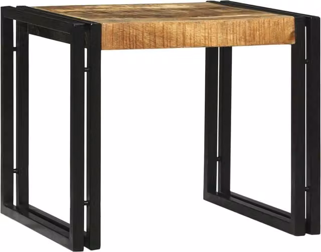 Berkfield Home 2 Piece Nested Coffee Table Set in Brown Solid Rough Mango Wood – 1