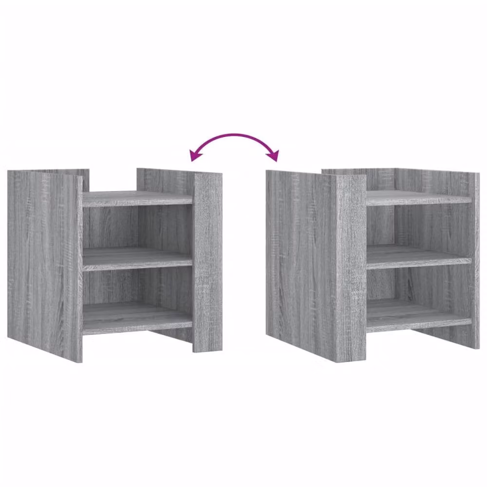 Berkfield Home Decorative Bedside Cabinet in Grey Sonoma, W/D/H: 45 x 50 x 50 cm – 2