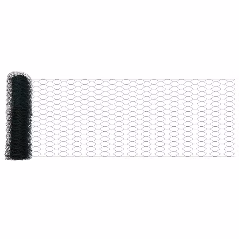 Berkfield Home Green Hexagon Steel Fence with PVC Coating, W: 10 m, H: 0.8 m