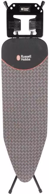 Russell Hobbs Patterned Ironing Board in Black and Grey with Height Adjustment, Foldable Design and Iron Rest