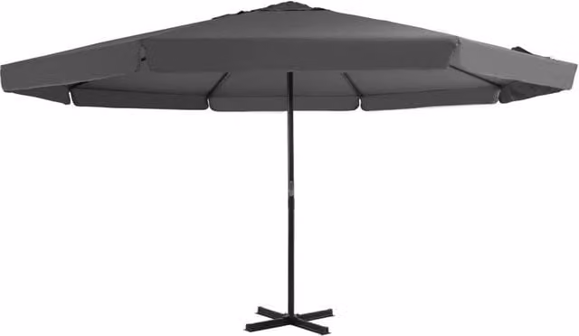 Berkfield Home Outdoor Parasol with Aluminium Pole, 500 cm, Anthracite and Black – 1