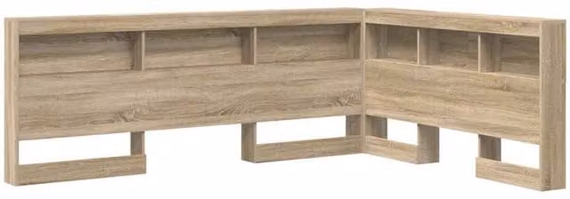 Berkfield Home Sonoma Oak Storage Headboard with Integrated Shelf, Width: 135 cm, Light Tan/Beige – 1