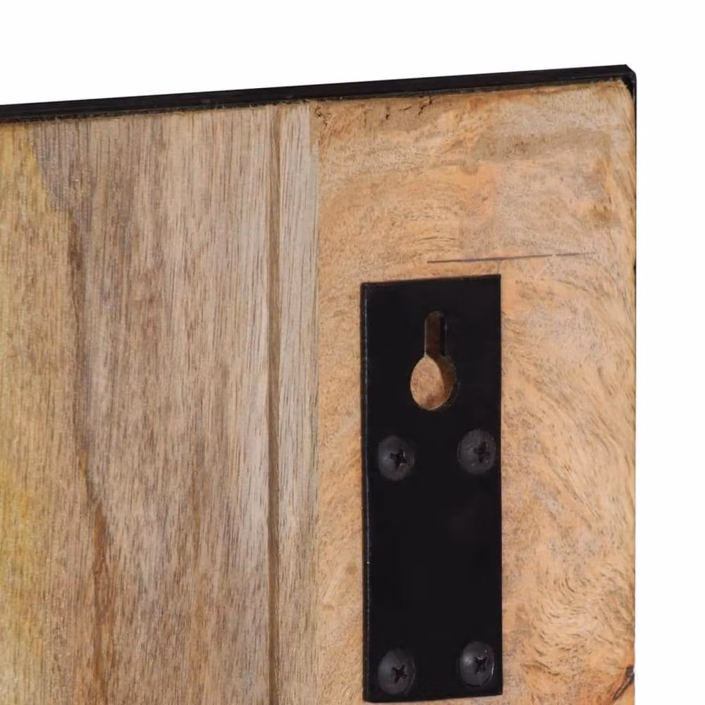 Berkfield Home Beautiful Rustic Mango Wood Coat Rack in Brown, W/D/H: 35 x 8 x 110 cm – 4