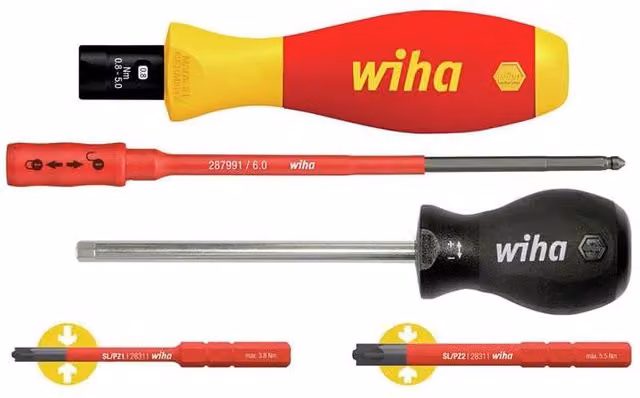 Wiha TorqueVario-S 5 Piece Electric Screwdriver Set, Multicolour – 1