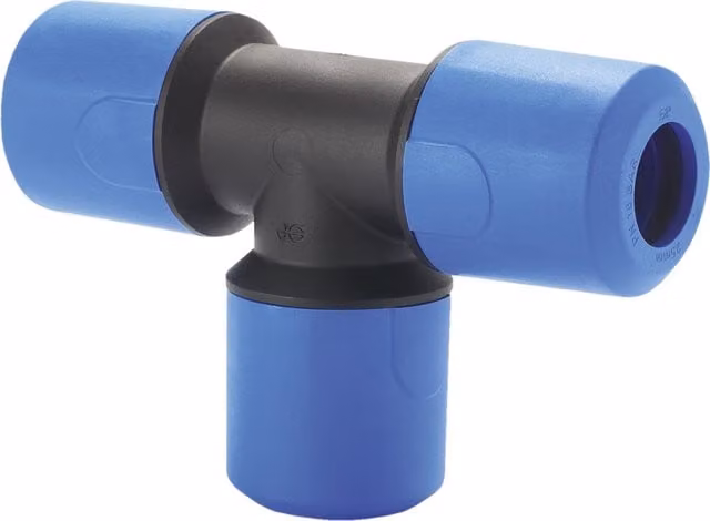 John Guest Speedfit Blue Reduced Tee UG232AB, Grey, W/D/H: 32 x 32 x 25 mm (Pack of 2)