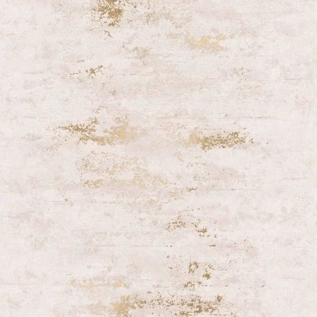I Love Wallpaper Venice Industrial Abstract Metallic Wallpaper in Ivory, Gold and White