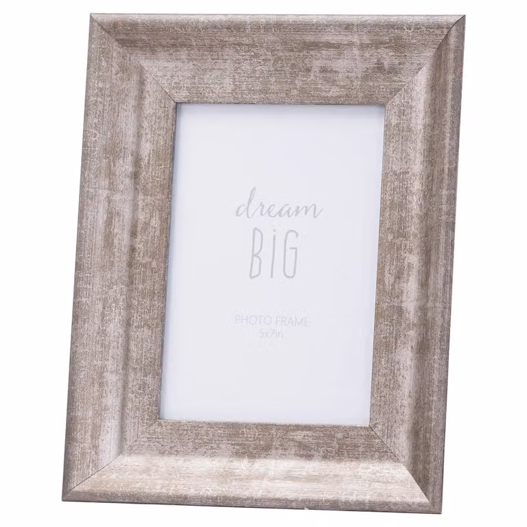 Hill Interiors Vintage Silver Convex Single Rectangular Wood Photo Frame