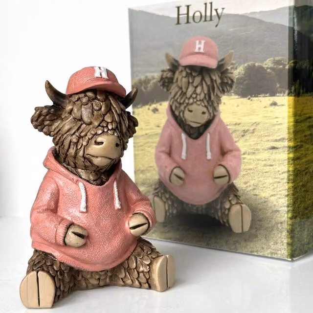 Animal Crackers Hughie Highland Cow Collectable Figurine, Brown, H 11.0 cm x W 7.5 cm x D 7.5 cm – 1