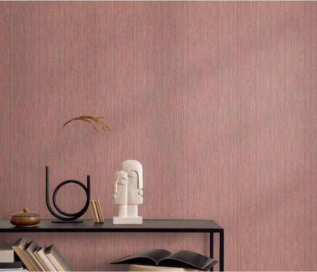 Erismann Quiet Motion Plain Red Washable Abstract Vinyl and Paper Wallpaper Roll