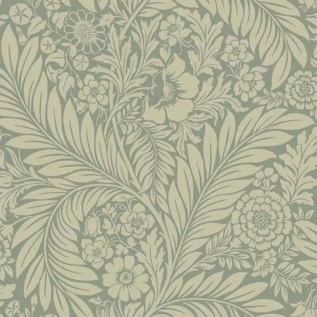 Belgravia Florence Leaf Botanical Floral Wallpaper in Green