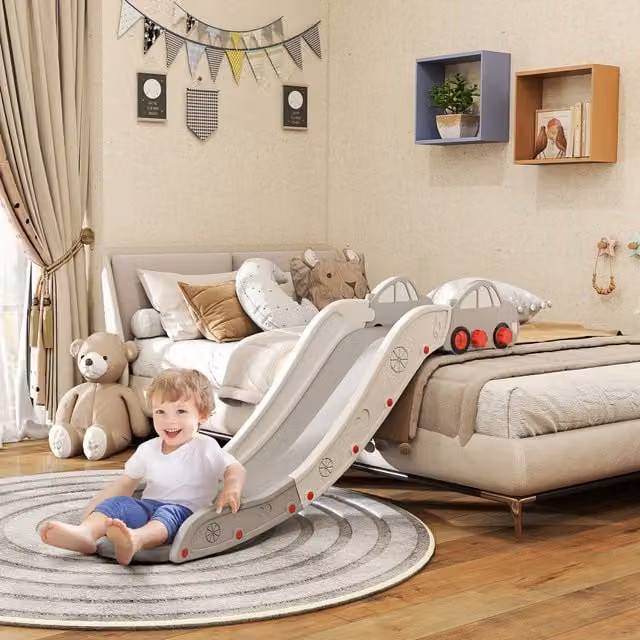 AIYAPLAY Kids Slide for Bed, Grey
