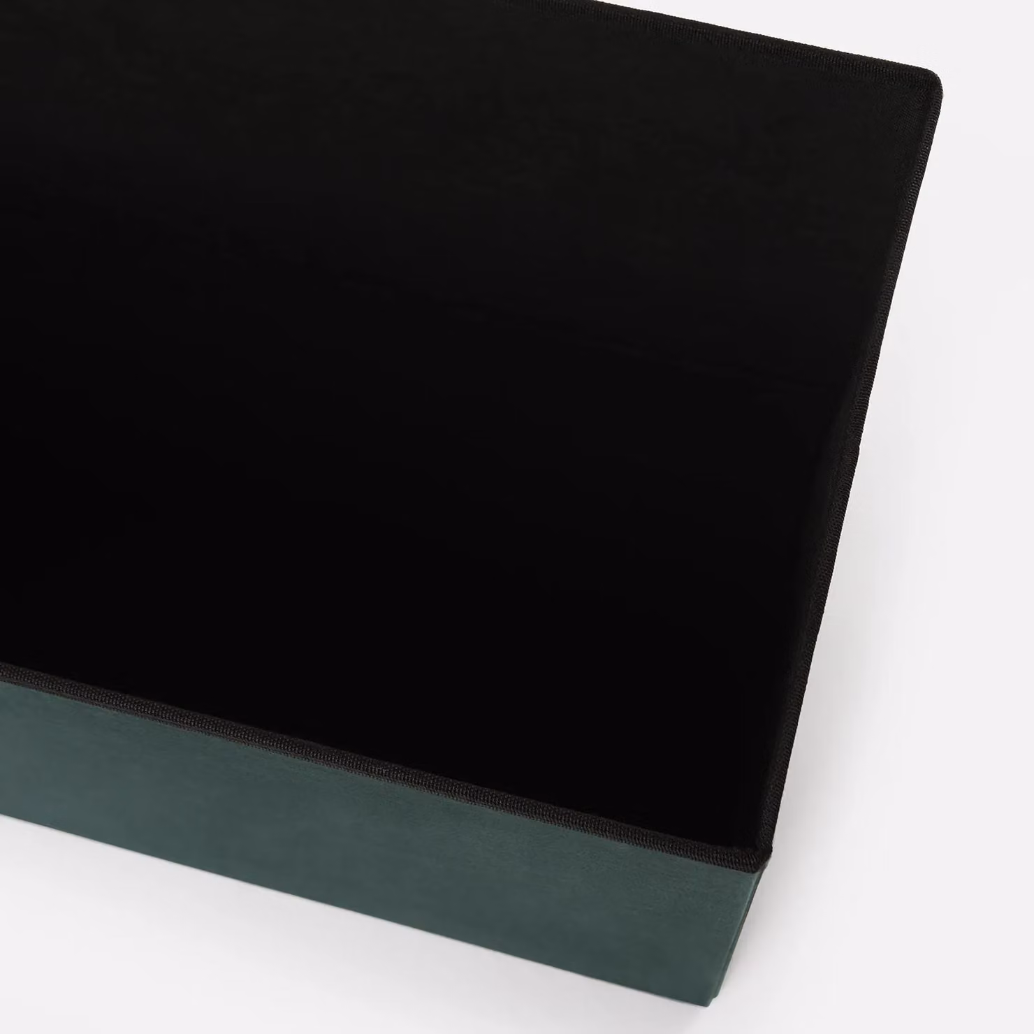 OHS Rectangle Velvet Ottoman Storage Box in Green and Grey, W/D/H: 80.0 x 40.0 x 40.0 cm – 5