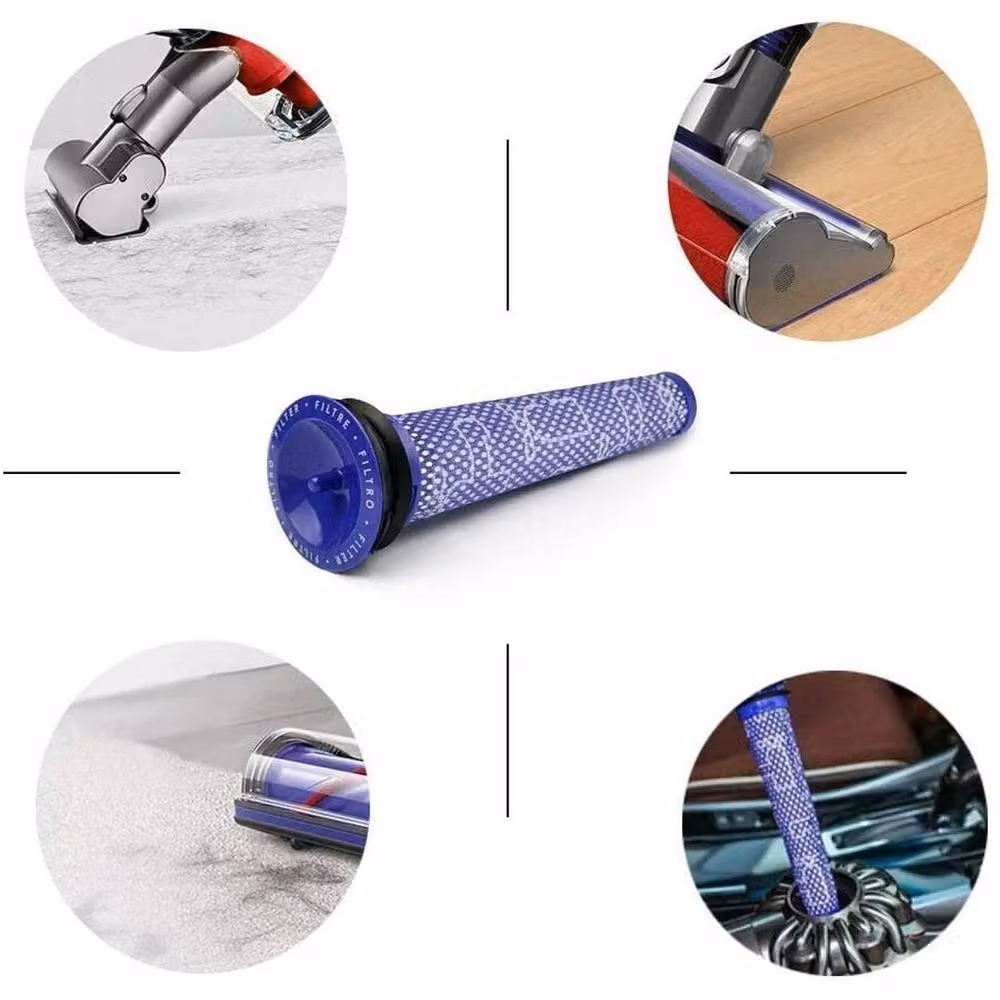SPETLEK 3 Pack Washable Pre Motor Animal Vacuum Filters, Blue, W: 100 cm, D: 15 cm – 4
