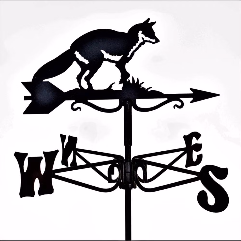 Buttercup Farm Mini Fox Weathervane in Black Metal, W/D/H: 38 x 38 x 44.5 cm – 2