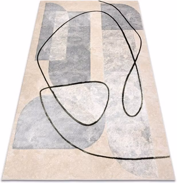 RugsX Allure Geometric Modern Beige Rug, W: 180 cm, D: 270 cm