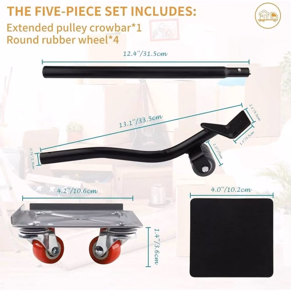 Kelvenix Heavy Duty Furniture Shifter Lifter Mover Set in Black – 2