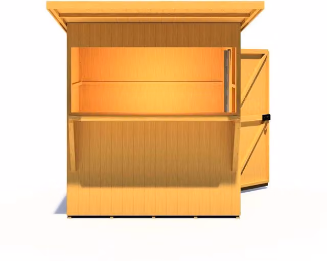 Shires Bar Pent Wooden Summerhouse in Light Brown, W/D/H: 183 x 119 x 217.8 cm