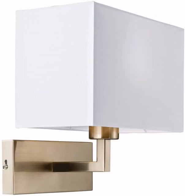Endon Piccolo Modern Indoor Wall Light with White Fabric Shade and E27 Fitting
