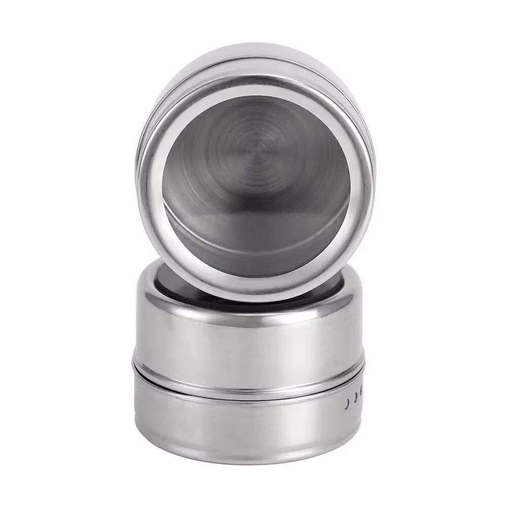 Havendro Magnetic Stainless Steel Spice Rack and Herb Storage Tins in Silver – 2