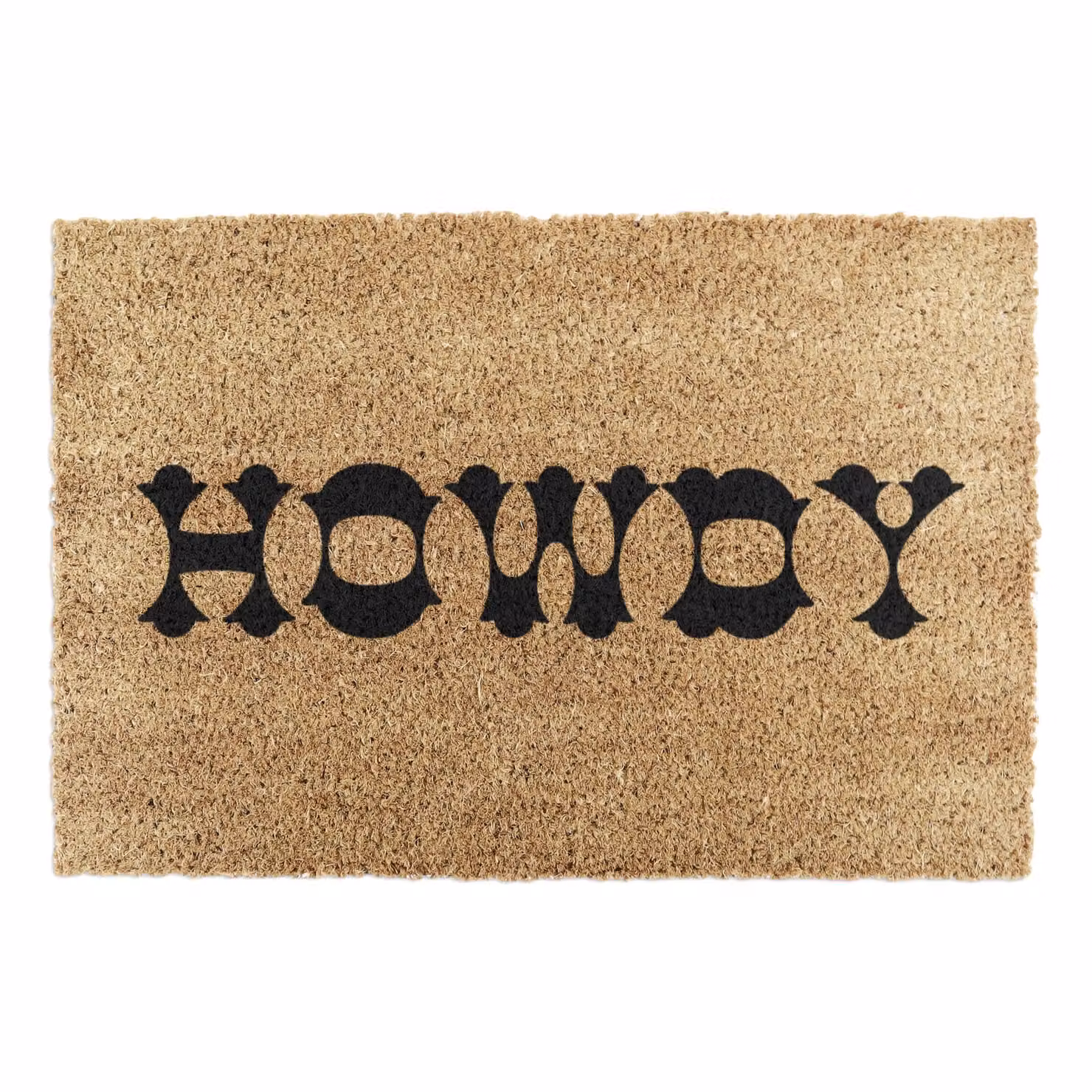 Artsy Mats Humorous Cowboy Howdy Text Doormat in Black and Brown, W/D: 60 x 40 cm – 4