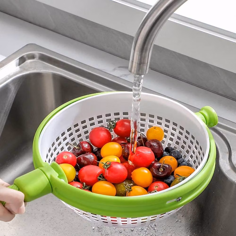 VOGREX Green Plastic Salad Spinner for Fruits and Vegetables – 2