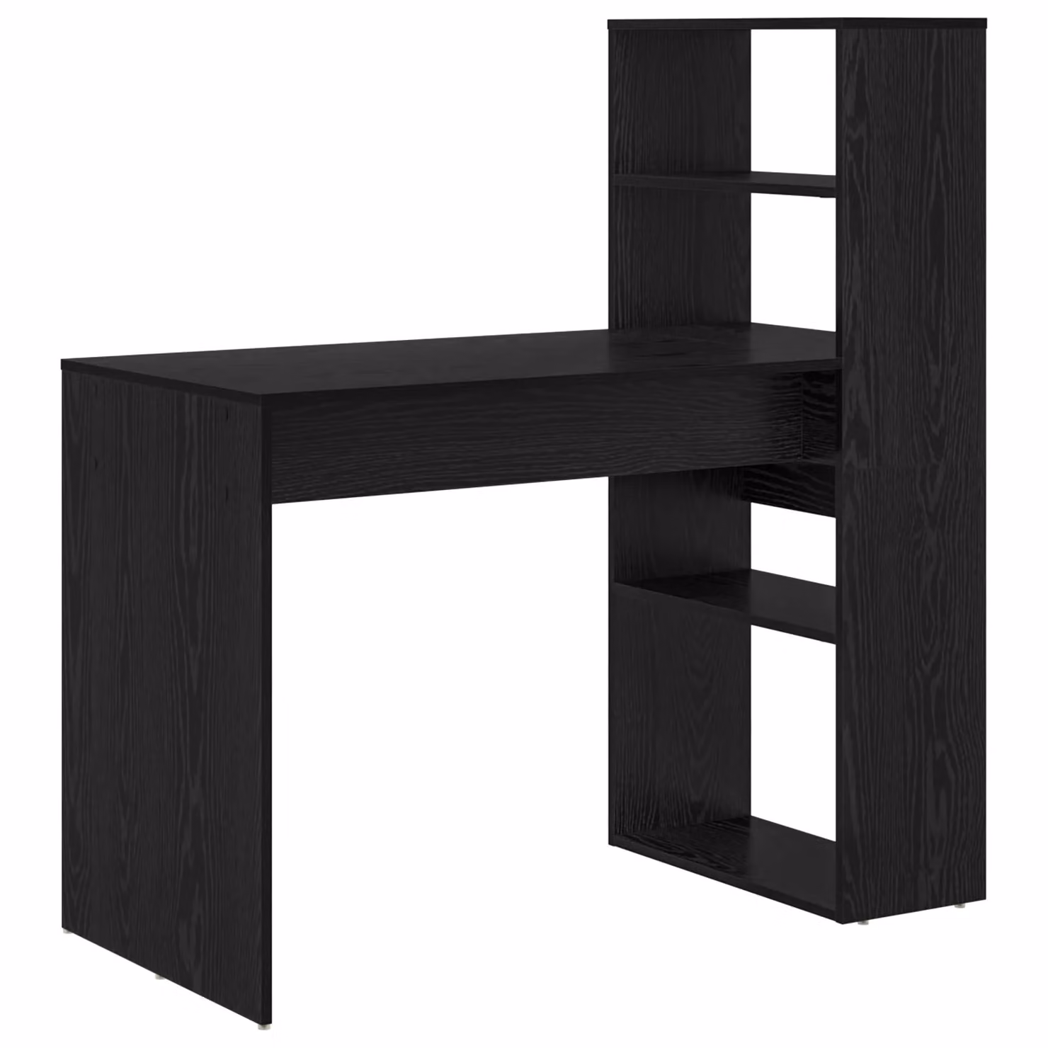 Berkfield Modern Writing Desk with Storage in Black Oak, W/D/H: 113 x 54 x 120 cm – 2