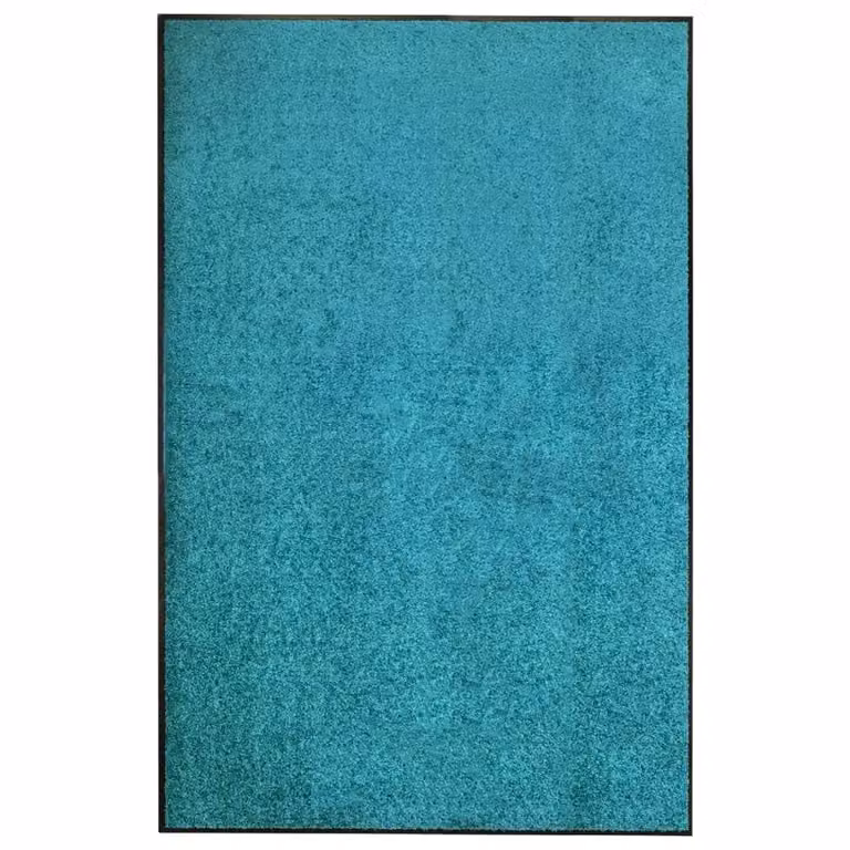 Berkfield Home Washable Non-Slip Doormat in Turquoise, W: 120 cm, D: 180 cm
