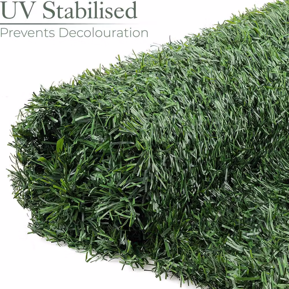 Christow Artificial Conifer Hedge Privacy Screening Roll, Green, W: 100 cm, H: 300 cm – 3