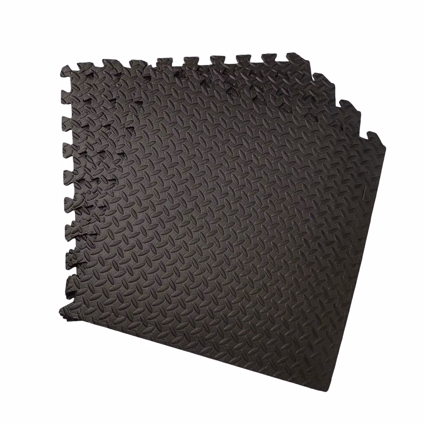 Samuel Alexander 12 Piece Geometric EVA Foam Floor Tiles in Black and Grey, W/D: 60 x 60 cm – 3