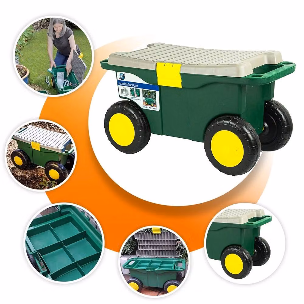 EONLION Portable Heavy Duty Garden Tool Caddy in Green – 3
