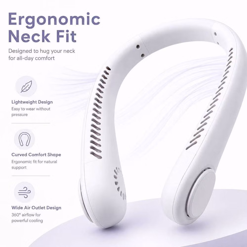 BluCore Bladeless Neck Cooler Fan in White – 2