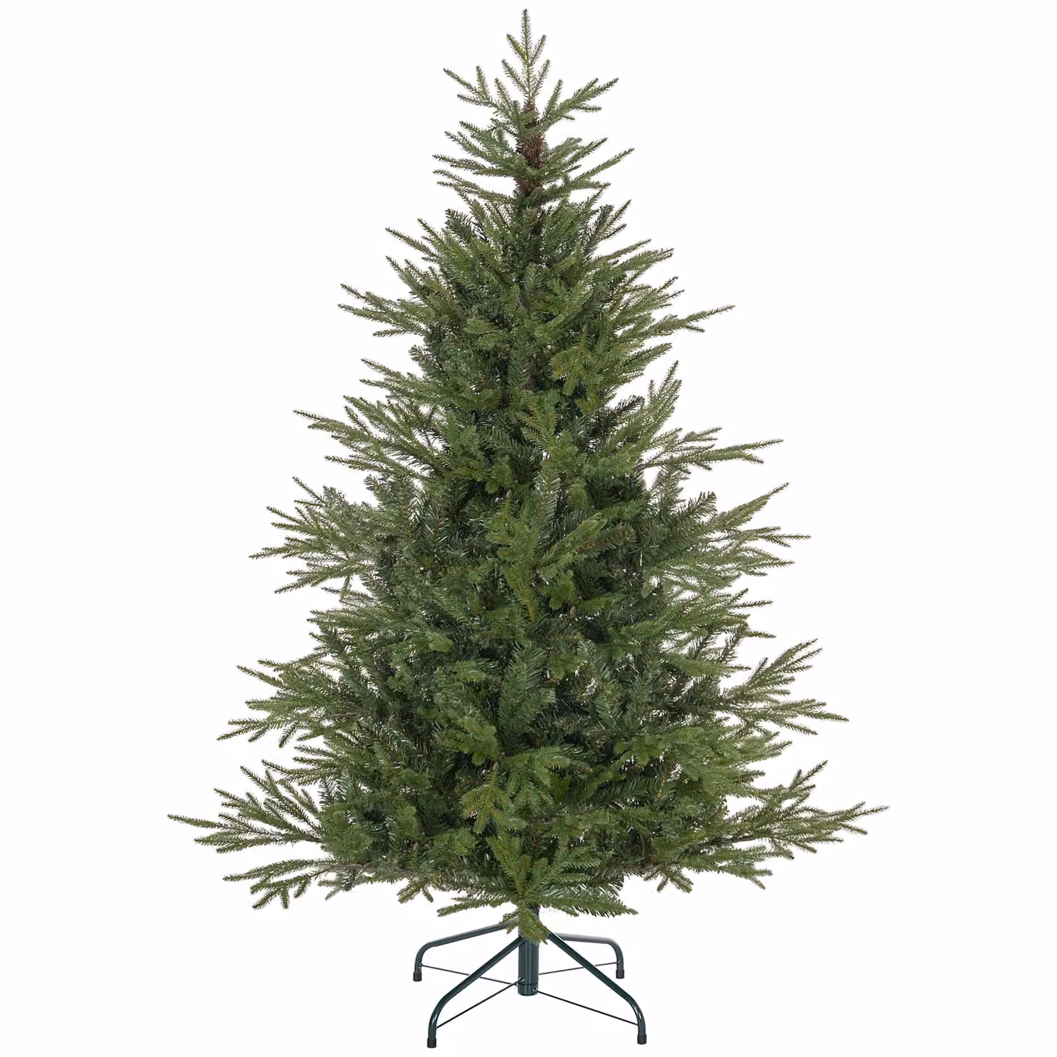 HOMCOM Green Artificial Christmas Tree with Realistic Hinged Branches, Height: 152.4 cm – 2
