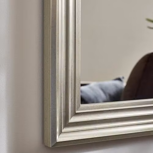 Julian Bowen Tokyo Modern Full Length Rectangular Wall Mirror in Silver and Grey, H: 115 cm, W: 45 cm – 3