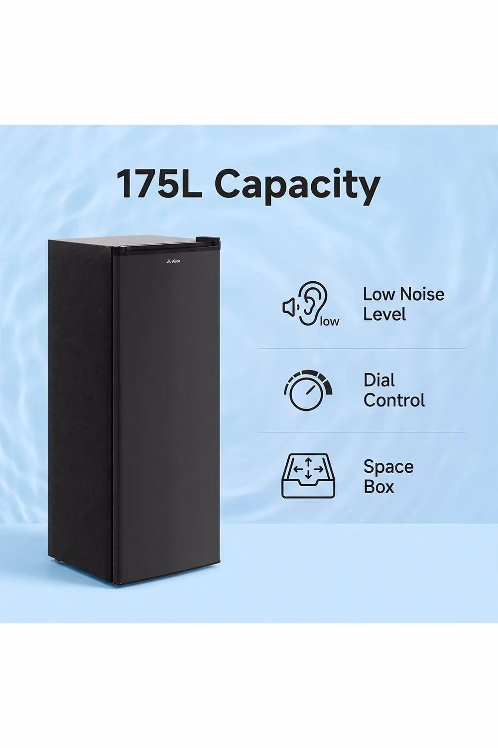 Living and Home 175L Upright Freestanding Freezer in Black – 4