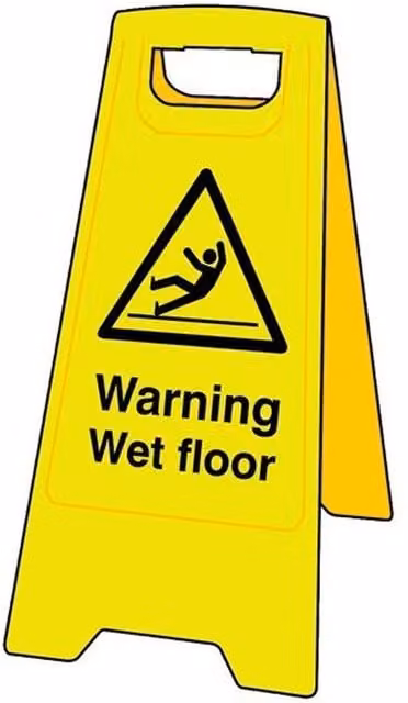 Scan Heavy Duty Wet Floor Warning A-Board in Yellow and Multicolour Plastic