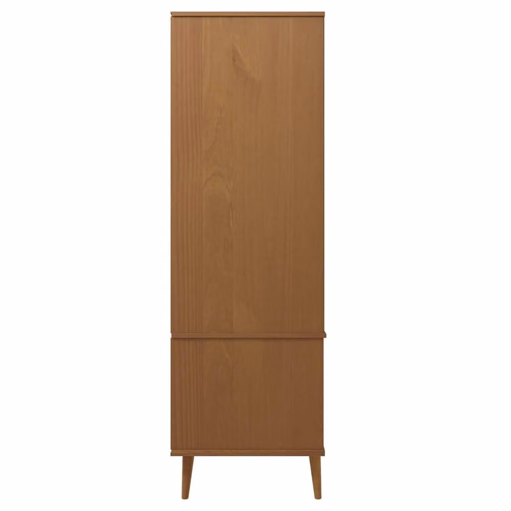 Berkfield Home MOLDE Wardrobe in Brown Solid Pine, W/D/H: 90 x 55 x 175 cm – 4