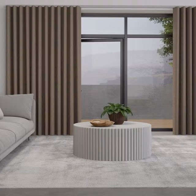 Terrys Positano Made to Measure Blackout Wave Curtain in Brown