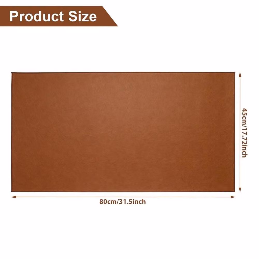 Kelvenix Faux Leather Desk Mat in Brown, W: 80 cm, D: 45 cm – 2