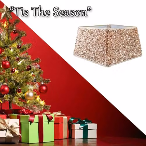 VFM e-Store Gold Christmas Tree Skirt, W/D/H: 30.2 x 40.2 x 2.6 cm – 4