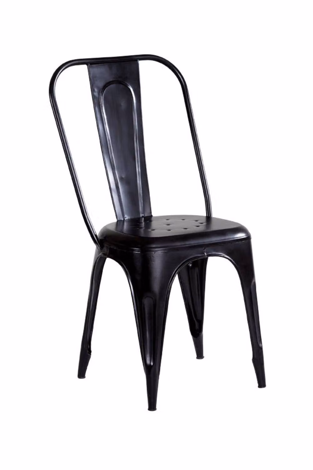 IH Design Apsley Industrial Vintage Metal Dining Chairs, Pair, Black – 2