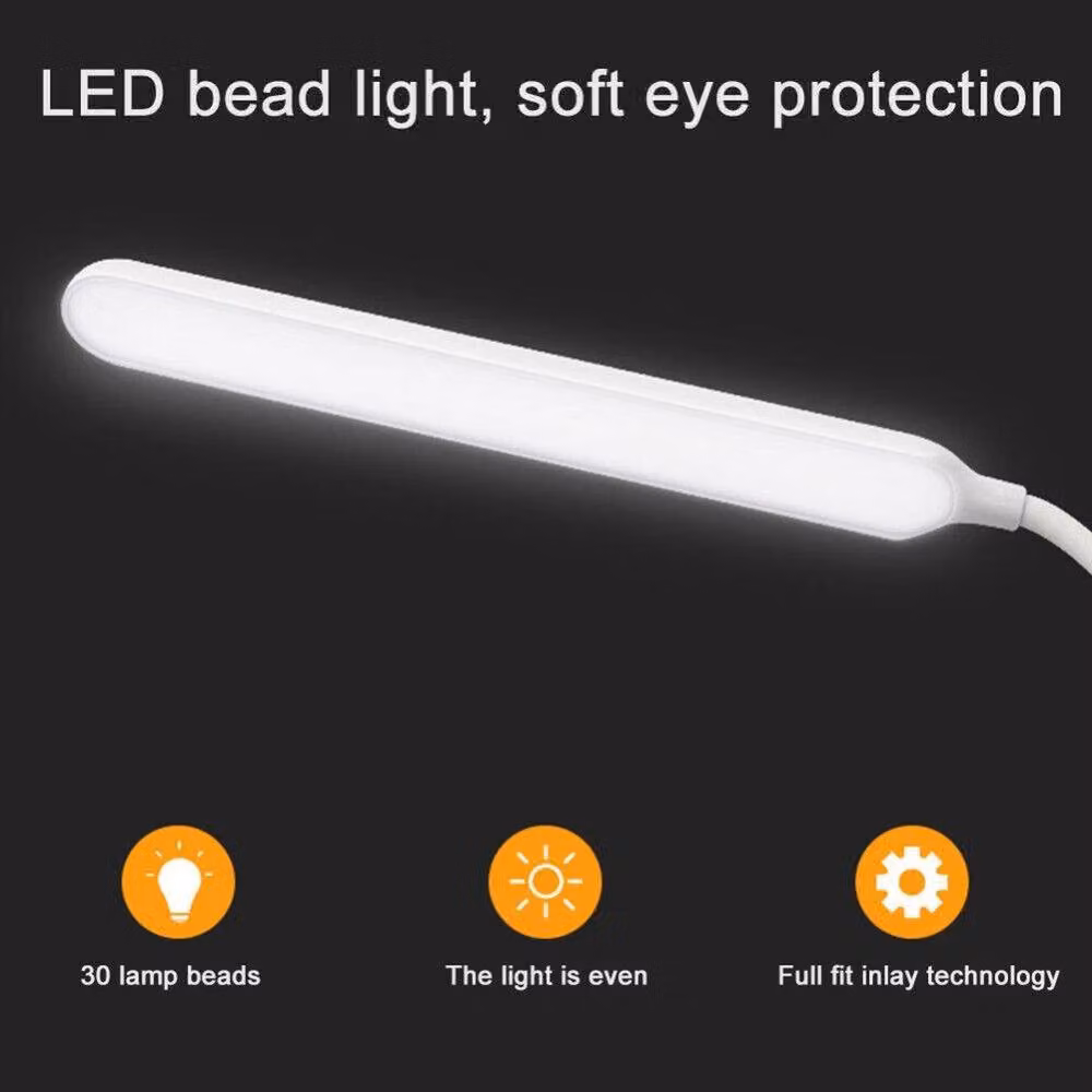 EONLION Dimmable LED Desk Reading Lamp in White with Touch Control and Rechargeable Battery – 2
