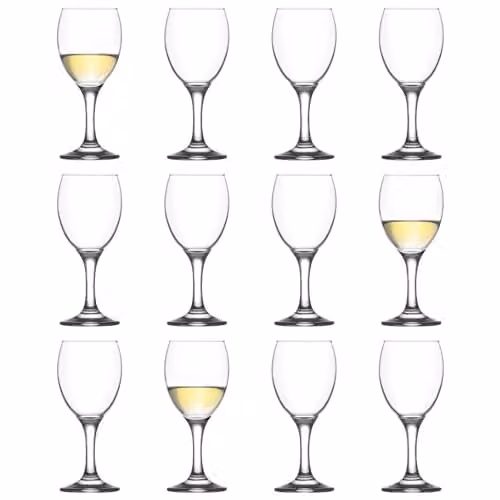 LAV Empire White Wine Glasses, 12 x 205ml, Transparent