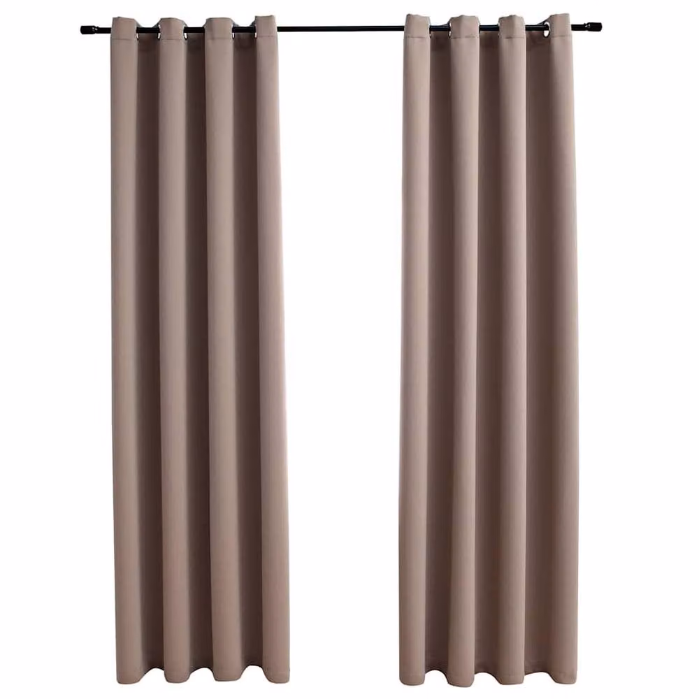 Berkfield Home Elegant Blackout Curtains with Eyelets, 2 Pack, Taupe, W: 140 cm, H: 225 cm – 3