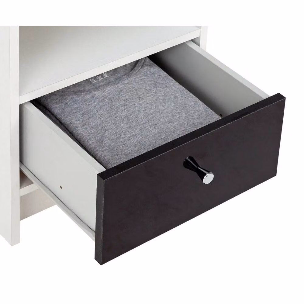 ERGOVEXA Compact Wooden Bedroom Bedside Cabinet and Minimalist Side Table Storage – 2