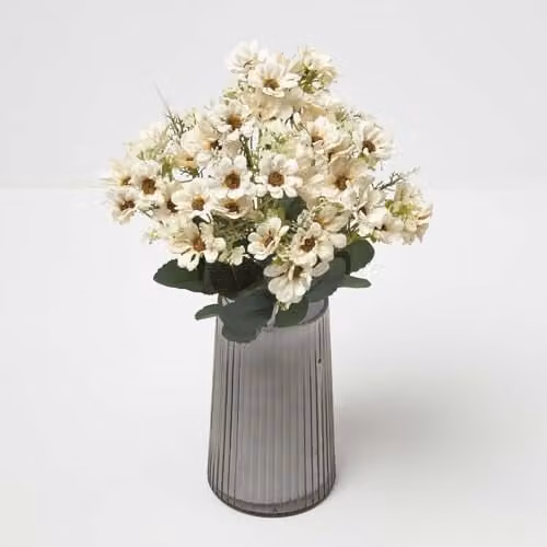 Homescapes Artificial Daisy Floral Bouquet in White, Pink and Yellow – 1