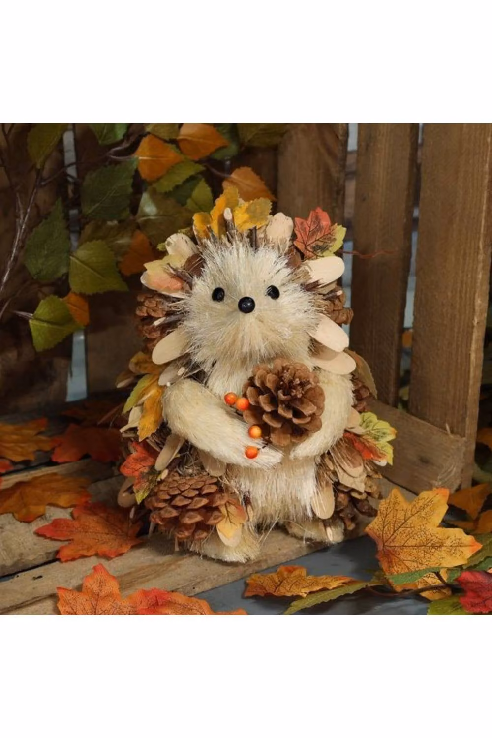 KDMD Autumn Hedgehog Tabletop Decoration, Multicolour, W/D/H: 17 x 16 x 22 cm – 2