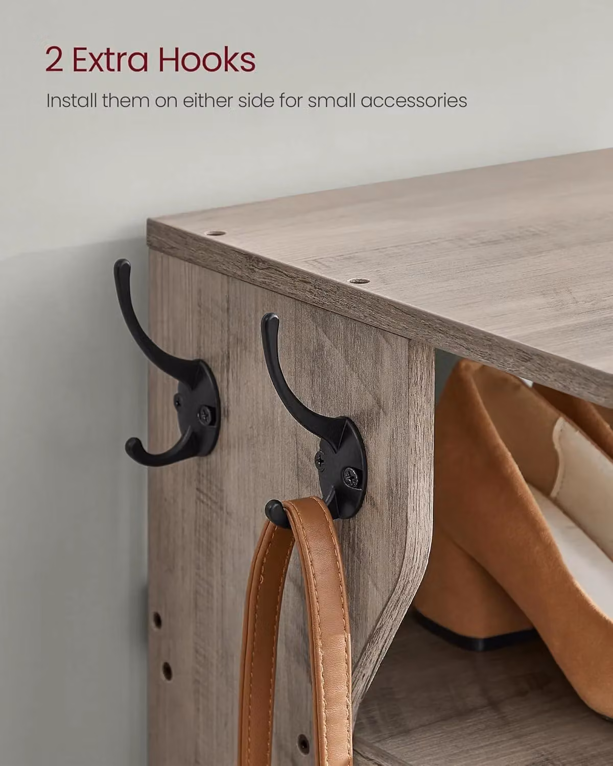 VASAGLE Slim Narrow Shoe Rack Storage Organiser in Fawn – 3